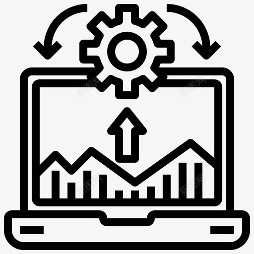 计算机设置计算机组件7线性svg_新图网 https://ixintu.com 计算机 设置 组件 线性