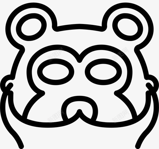 熊面具服装派对48直系svg_新图网 https://ixintu.com 熊面具 面具 服装 派对 直系