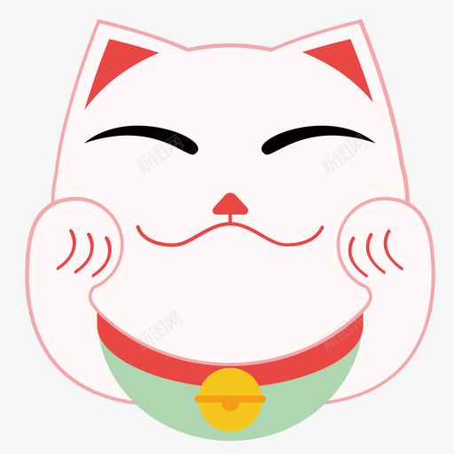 招财猫svg_新图网 https://ixintu.com 招财 多色