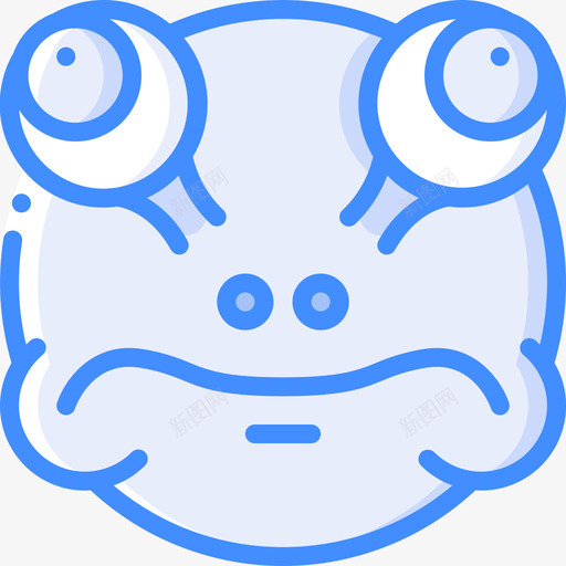 担心怪物表情3蓝色svg_新图网 https://ixintu.com 担心 怪物 表情 蓝色