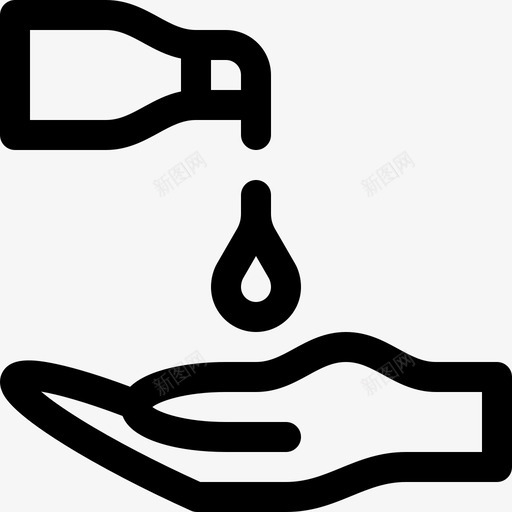 洗手隔离5线性svg_新图网 https://ixintu.com 洗手 隔离 线性