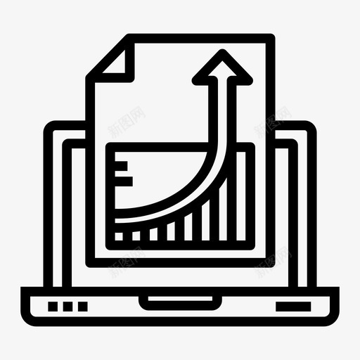 图表分析增加svg_新图网 https://ixintu.com 图表 分析 分析图 增加 笔记本 电脑 统计