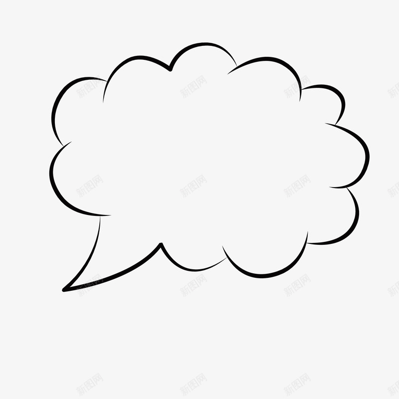 卡通云朵框png免抠素材_新图网 https://ixintu.com 云朵 卡通 说话云朵