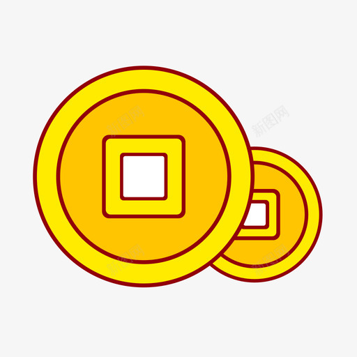 铜钱svg_新图网 https://ixintu.com 铜钱