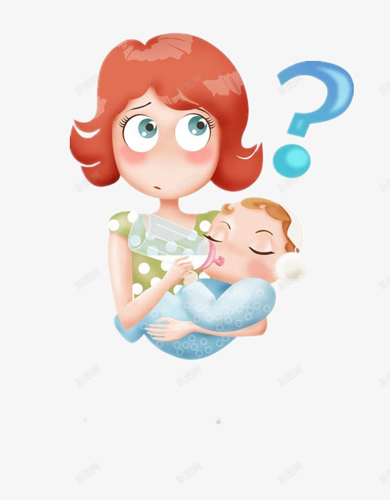 卡通母婴喂奶png免抠素材_新图网 https://ixintu.com 卡通 母婴 喂奶