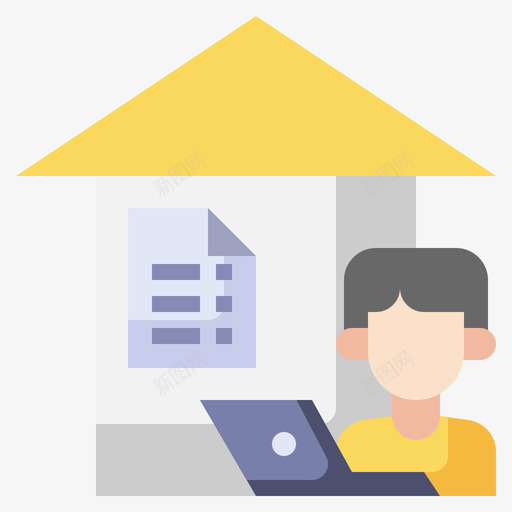 在家工作冠状病毒与经济1平淡svg_新图网 https://ixintu.com 在家 工作 冠状 病毒 经济 平淡