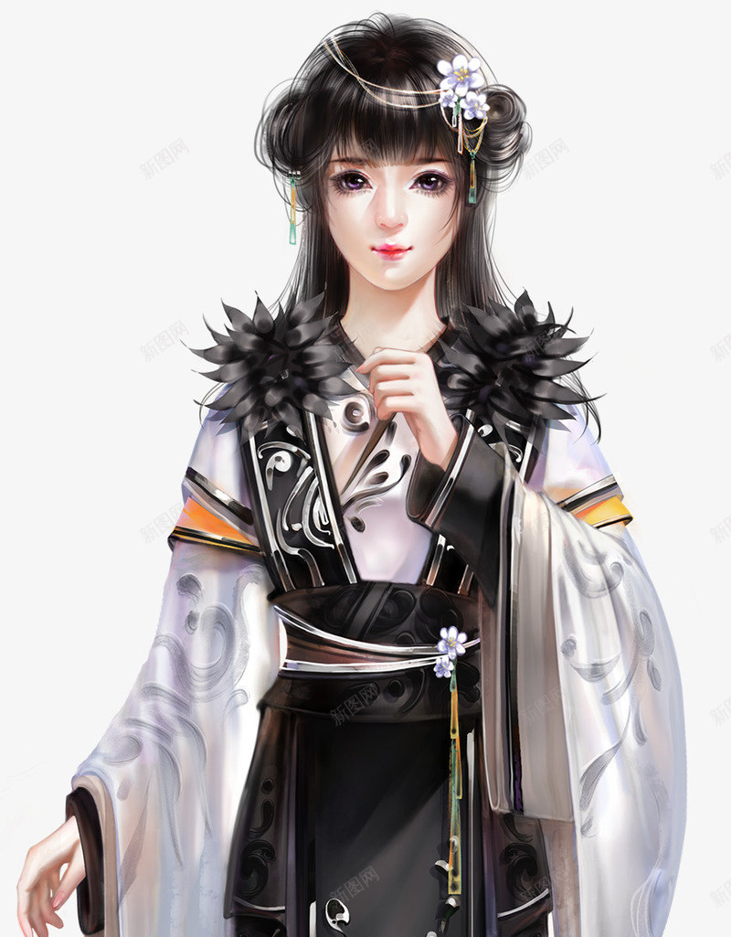 黑衣女孩l2副本png免抠素材_新图网 https://ixintu.com 黑衣 女孩 副本