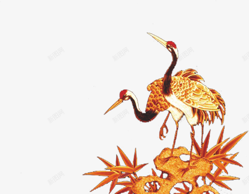 中国风仙鹤丹顶鹤古风古典免扣透明装饰PS设计png免抠素材_新图网 https://ixintu.com 中国 国风 仙鹤 丹顶鹤 古风 古典 免扣 透明 装饰设计