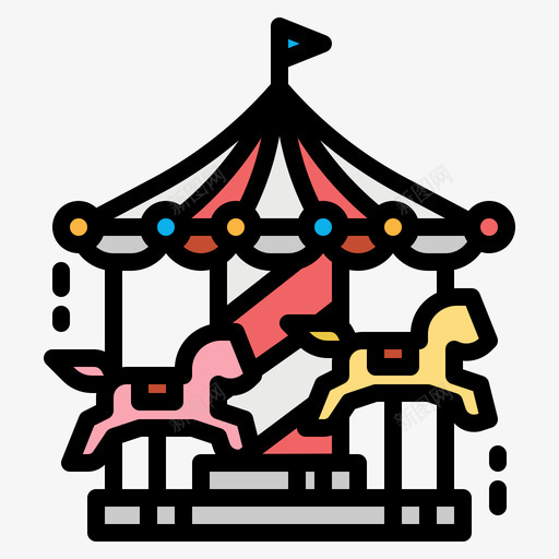 游乐场假日25线性颜色svg_新图网 https://ixintu.com 游乐场 假日 线性 颜色