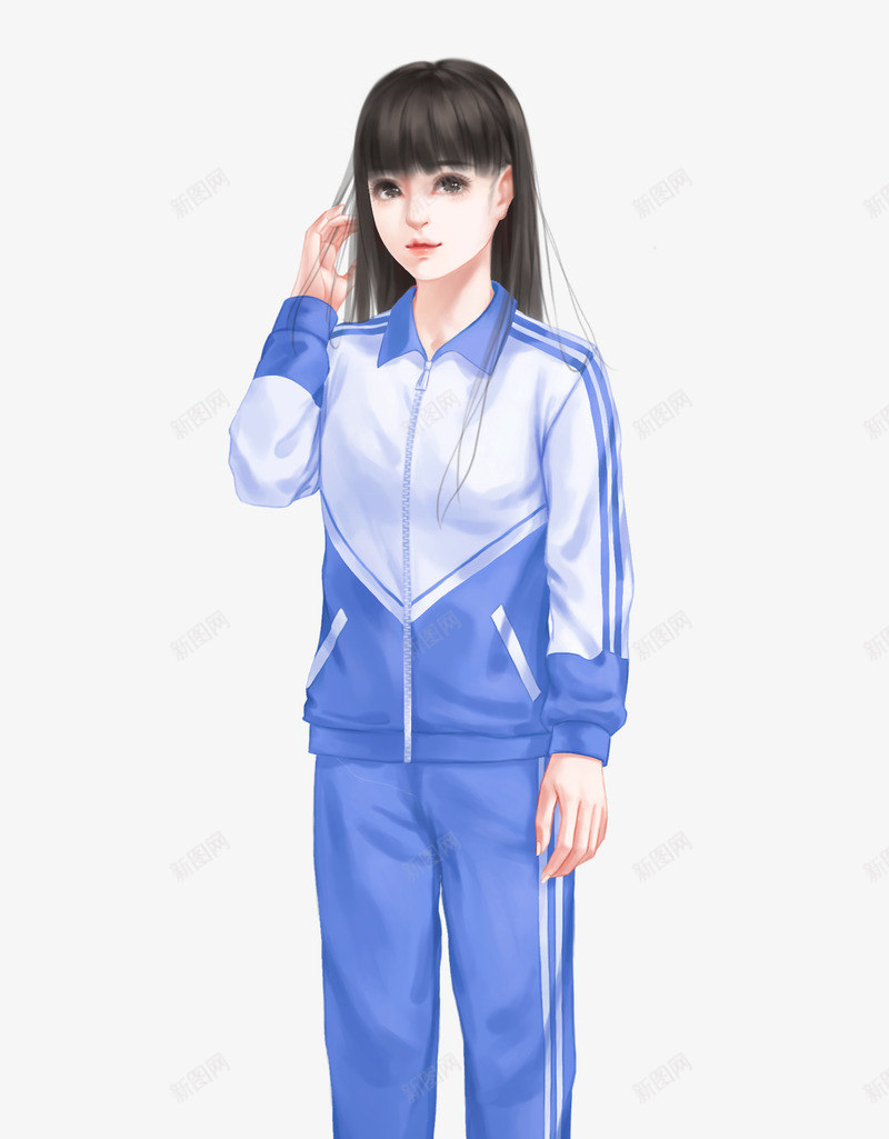 内向女生校服l2png免抠素材_新图网 https://ixintu.com 内向 女生 校服