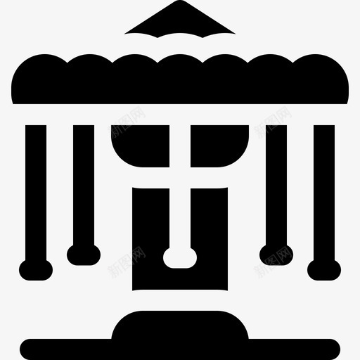 旋转木马游乐园66已填充svg_新图网 https://ixintu.com 旋转 木马 游乐园 填充