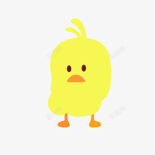小黄鸭svg_新图网 https://ixintu.com 小黄 可爱 扁平 简约 多色 填充