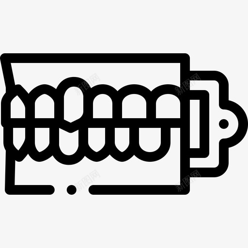 下颌牙科护理44线性svg_新图网 https://ixintu.com 下颌 牙科 护理 线性
