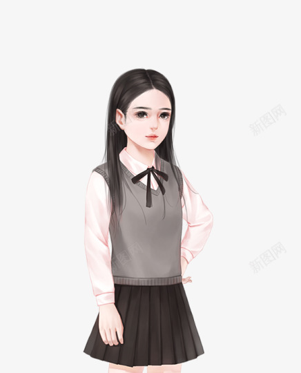 内向女生高中png免抠素材_新图网 https://ixintu.com 内向 女生 高中