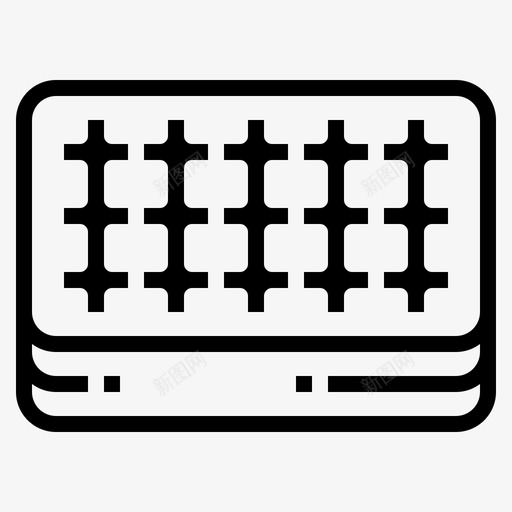 床垫家居装饰5轮廓svg_新图网 https://ixintu.com 床垫 家居装饰 轮廓