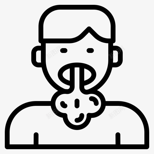 咳嗽冠状病毒96线状svg_新图网 https://ixintu.com 咳嗽 冠状 病毒 线状