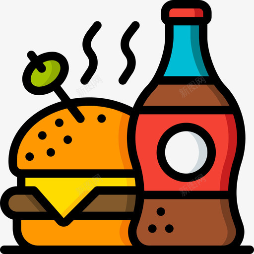 快餐街头食品15线性颜色svg_新图网 https://ixintu.com 快餐 街头 食品 线性 颜色