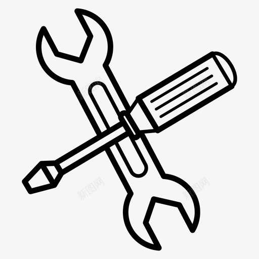 维修手动工具设置svg_新图网 https://ixintu.com 手动工具 维修 设置 线图 图标