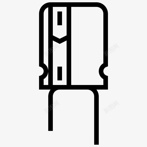 电容器电子元件6线性svg_新图网 https://ixintu.com 电容器 电子元件 线性