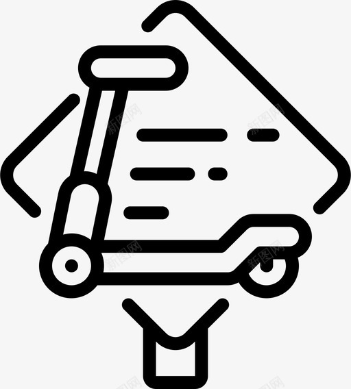 标牌滑板车租用2直线svg_新图网 https://ixintu.com 标牌 滑板车 租用 直线