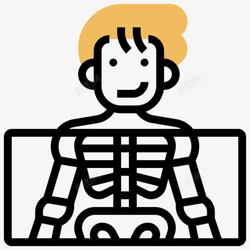 骨密度健康体检13黄影svg_新图网 https://ixintu.com 密度 健康体检 黄影