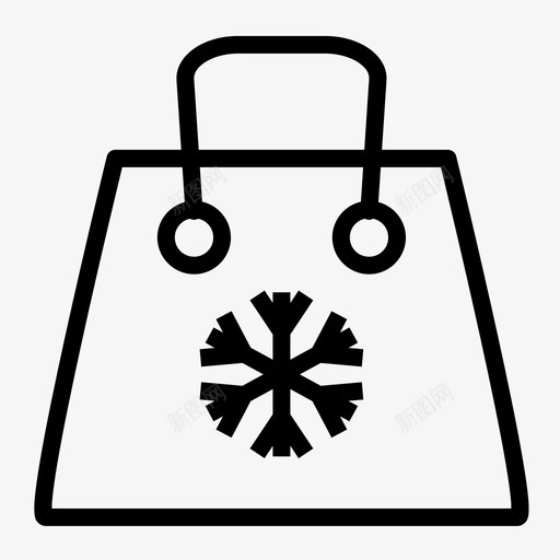 购物袋圣诞价格标签svg_新图网 https://ixintu.com 圣诞 购物袋 价格 标签 购物 图标 雪花 提纲
