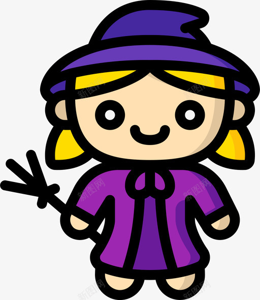 女巫服装派对51线性颜色svg_新图网 https://ixintu.com 女巫 服装 派对 线性 颜色