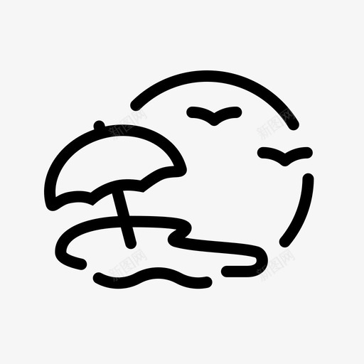 清晨海滩32svg_新图网 https://ixintu.com 清晨 海滩