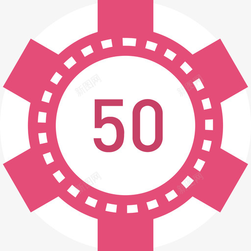 筹码玫红50pksvg_新图网 https://ixintu.com 筹码 玫红 线性 多色 扁平 简约