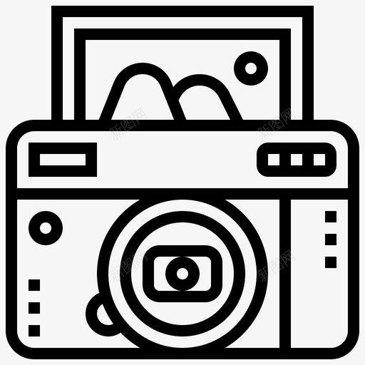即时照相机照片照片线1svg_新图网 https://ixintu.com 照片 即时 照相机