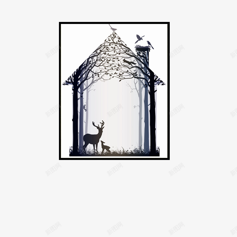 北欧装饰画png免抠素材_新图网 https://ixintu.com 北欧 装饰画