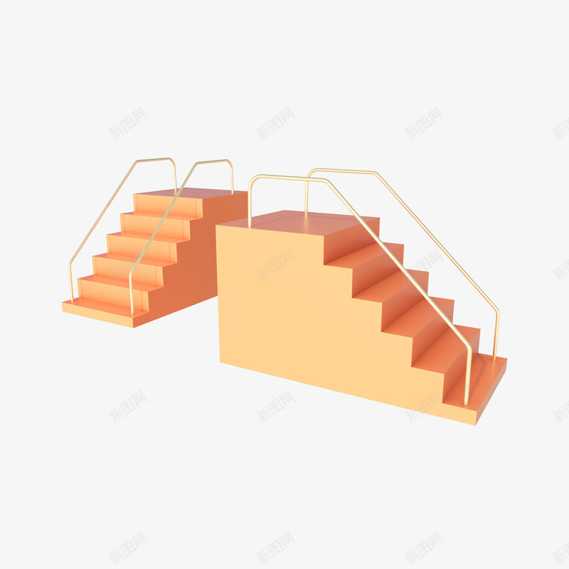 C4D立体装饰台阶柔色阶梯png免抠素材_新图网 https://ixintu.com 立体 装饰 台阶 柔色 阶梯