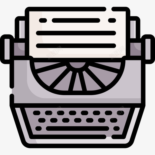 打字机新闻80线性彩色svg_新图网 https://ixintu.com 打字机 新闻 线性 彩色