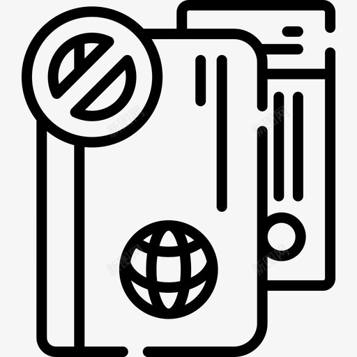 禁止旅行冠状病毒预防直线型svg_新图网 https://ixintu.com 禁止 旅行 冠状 病毒 预防 直线 线型