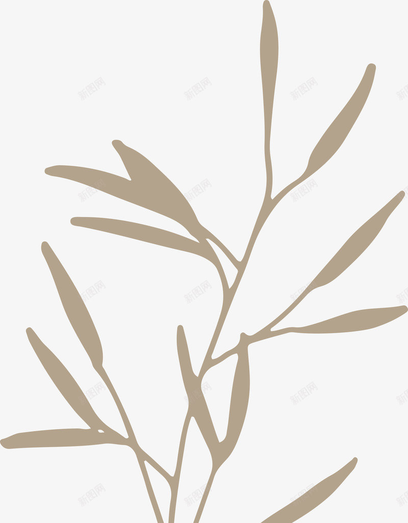 线性花草手绘插画11png免抠素材_新图网 https://ixintu.com 线性 花草 手绘 插画