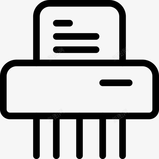 碎纸机办公用品线性svg_新图网 https://ixintu.com 碎纸机 办公用品 线性