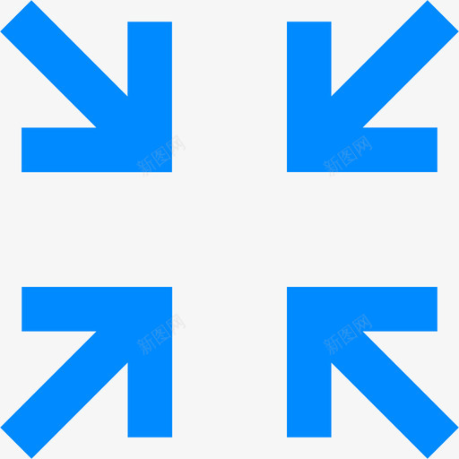 退出全屏蓝svg_新图网 https://ixintu.com 退出 全屏