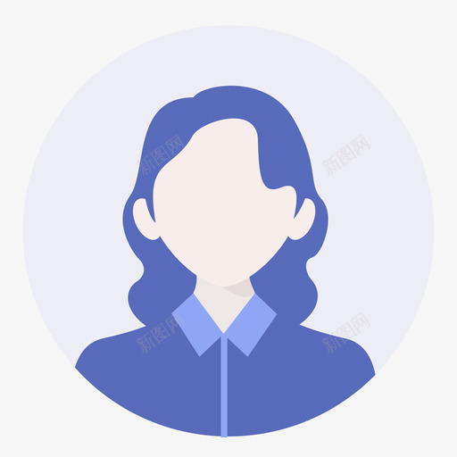 默认头像女svg_新图网 https://ixintu.com 默认 头像