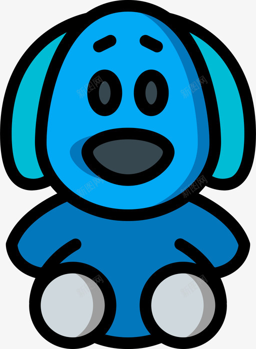 兔子软玩具4线性颜色svg_新图网 https://ixintu.com 兔子 玩具 线性 颜色