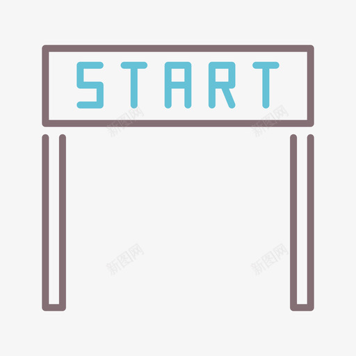 起点线赛车运动18线性颜色svg_新图网 https://ixintu.com 起点 点线 赛车 运动 线性 颜色