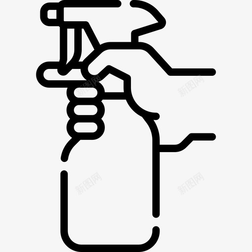 清洁喷雾卫生消毒3线性svg_新图网 https://ixintu.com 清洁 喷雾 卫生 消毒 线性