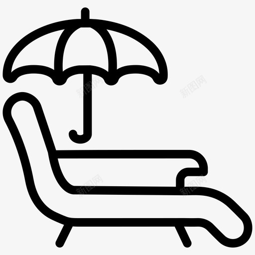 放松海滩休息室svg_新图网 https://ixintu.com 放松 海滩 休息室 夏季 雨伞 假期 暑假