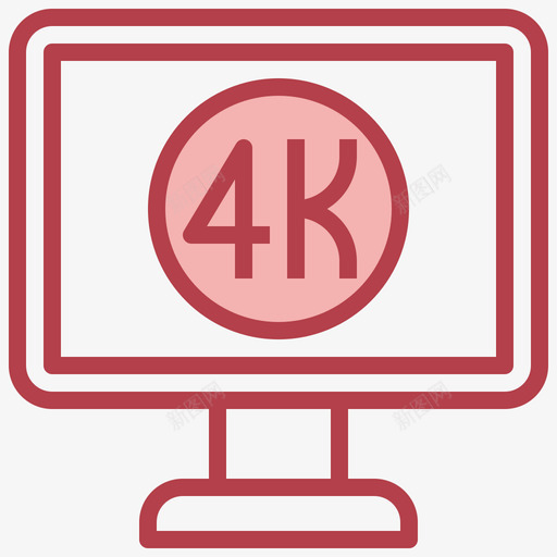 4k电影电视63红色svg_新图网 https://ixintu.com 电影电视 红色