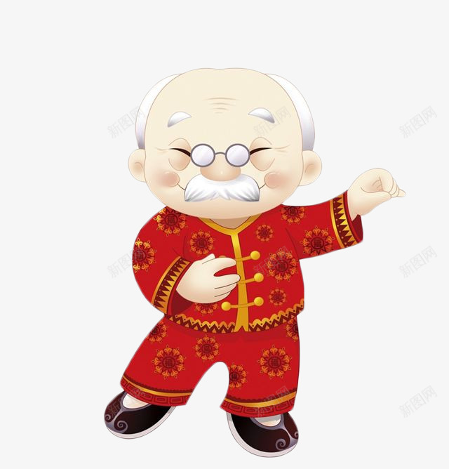 新春老人卡通png免抠素材_新图网 https://ixintu.com 新春 老人 卡通