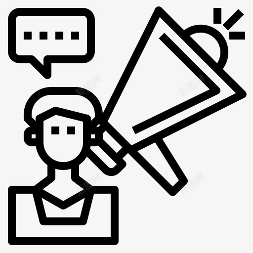 扩音器商务在线直拨svg_新图网 https://ixintu.com 扩音器 商务 在线 直拨