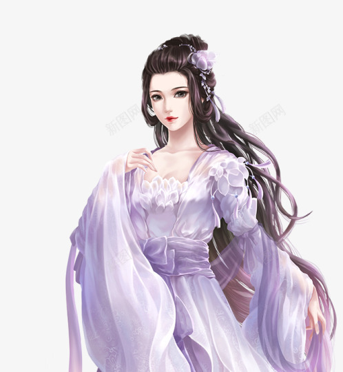白衣女540png免抠素材_新图网 https://ixintu.com 白衣