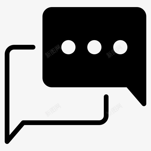 语音泡泡聊天交流svg_新图网 https://ixintu.com 语音 泡泡 聊天 交流 平面 线图 图标