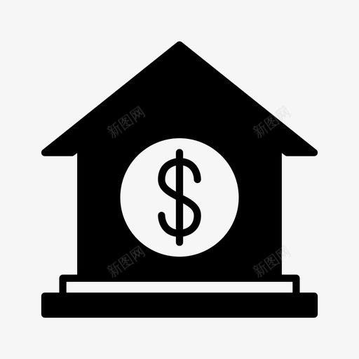 银行美元金融字形svg_新图网 https://ixintu.com 银行 美元 金融 字形