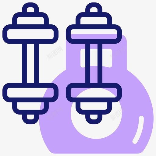 杠铃健身140线性颜色svg_新图网 https://ixintu.com 杠铃 健身 线性 颜色