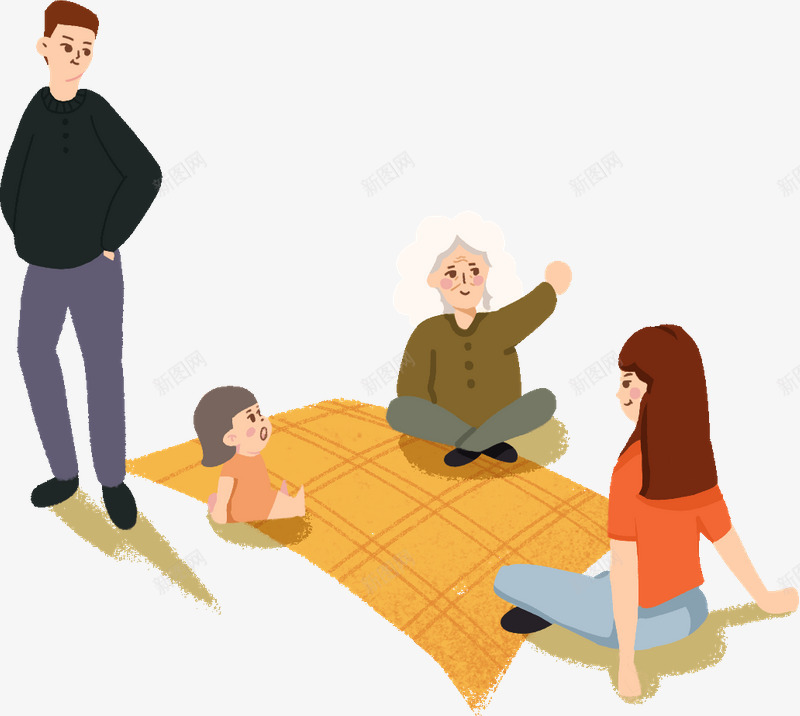 蓝绿色季节手绘节气完整插画png免抠素材_新图网 https://ixintu.com 蓝绿 绿色 季节 手绘 节气 完整 插画